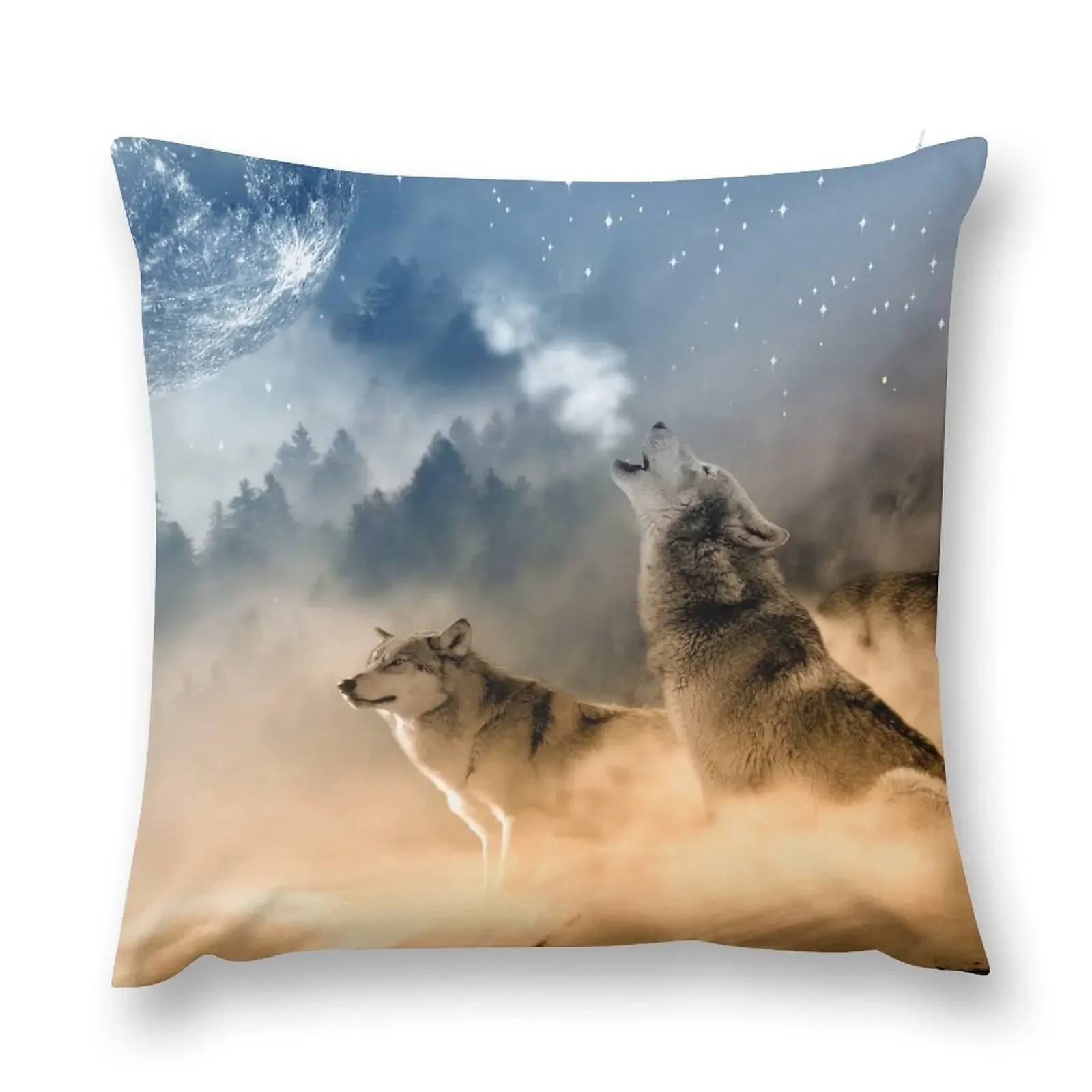 Подушка с изображением волка аниме подушки для декоративного дивана наволочка