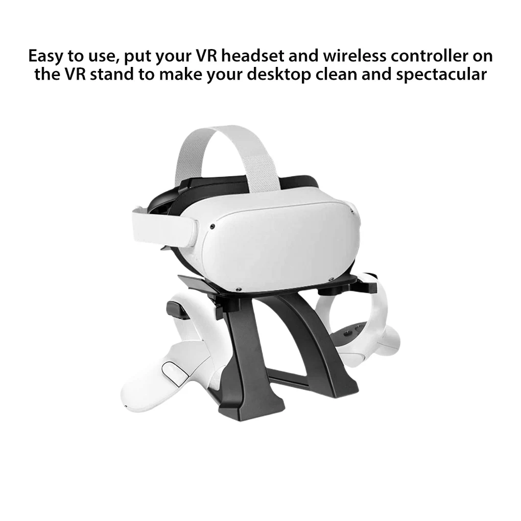

VR Headset Holder Storage Wireless Controllers Display Stand Mount Station Replacement for Oculus Quest 2/Rift S