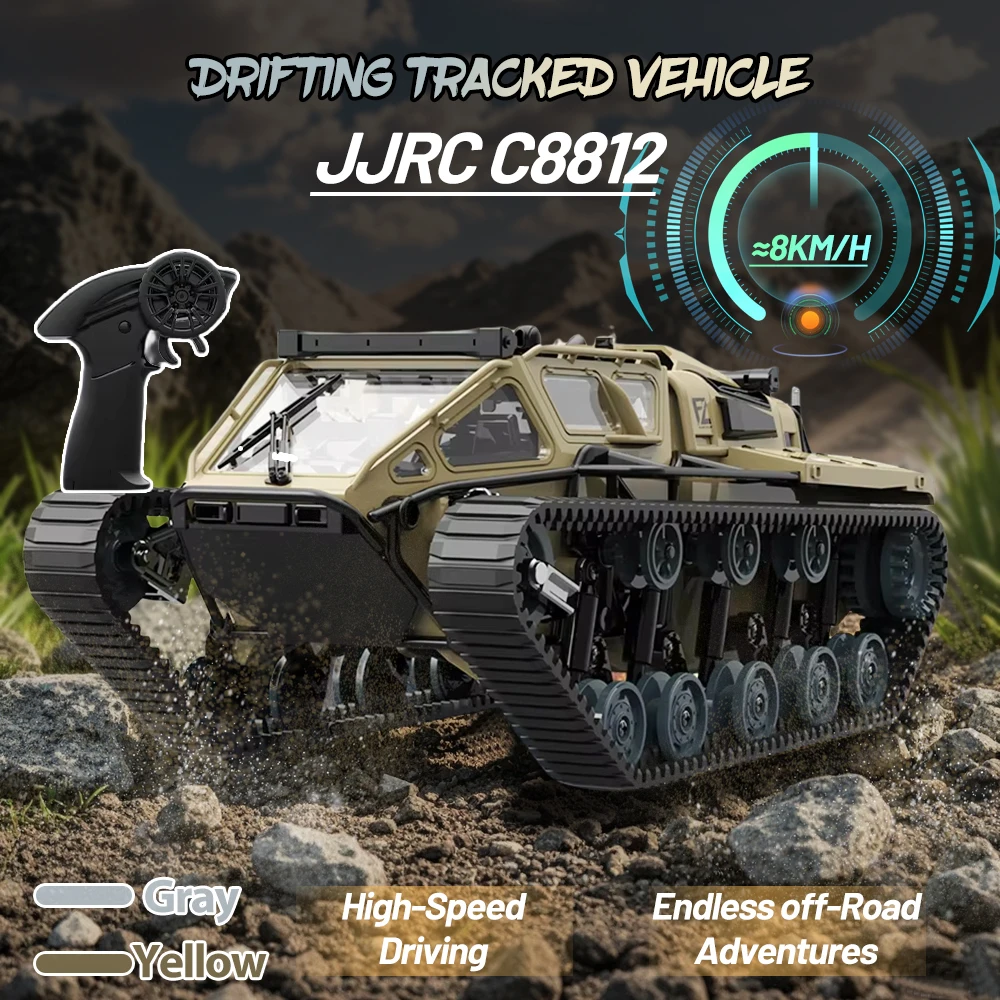 JJRC C8812 Светодиодный светильник 2 4G полномасштабный гусеничный танк