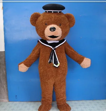 Коричневые искусственные Мультяшные пушистые кудрявые медведи маскарадные