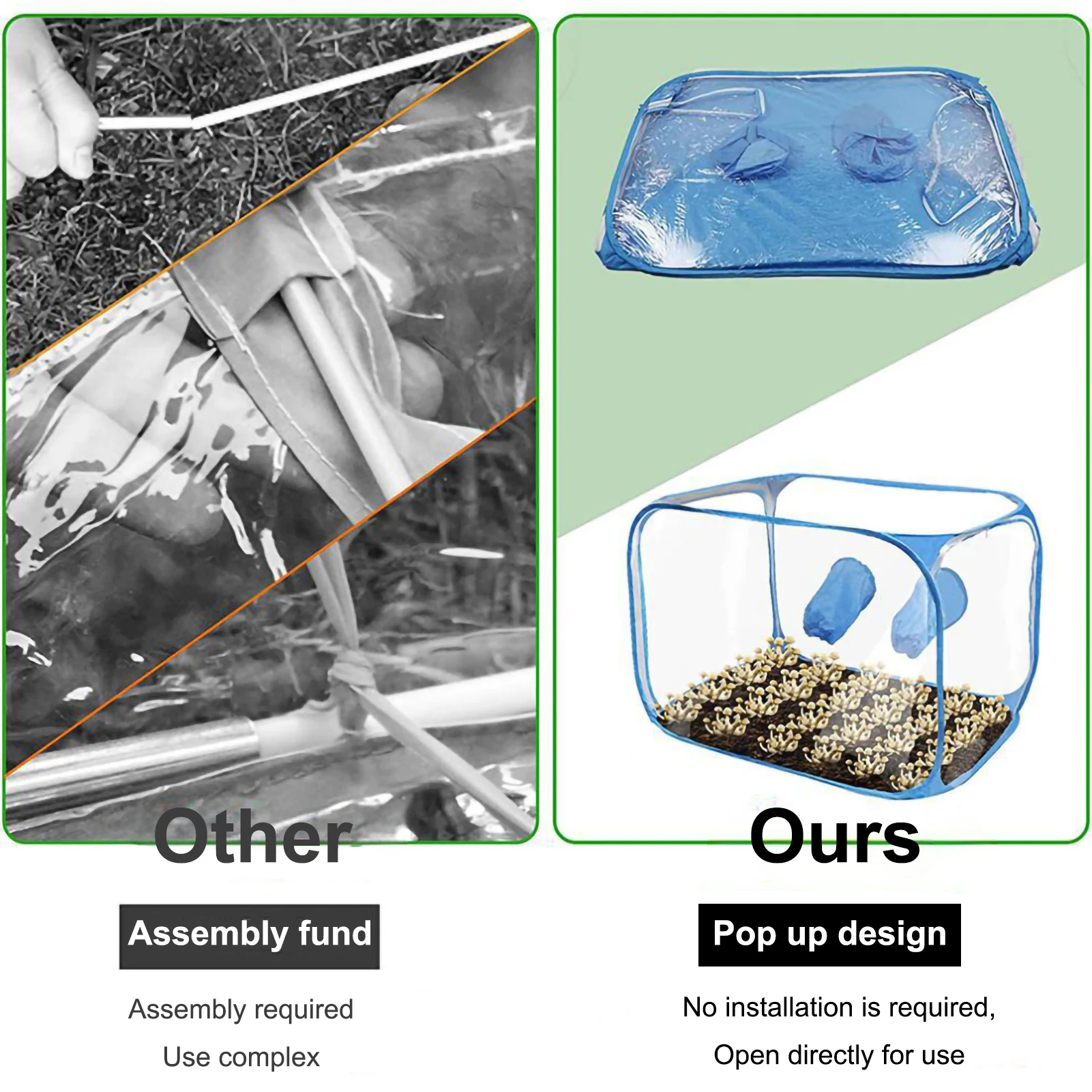 Портативная складная воздушная коробка для мешка посадки грибов грибная палатка