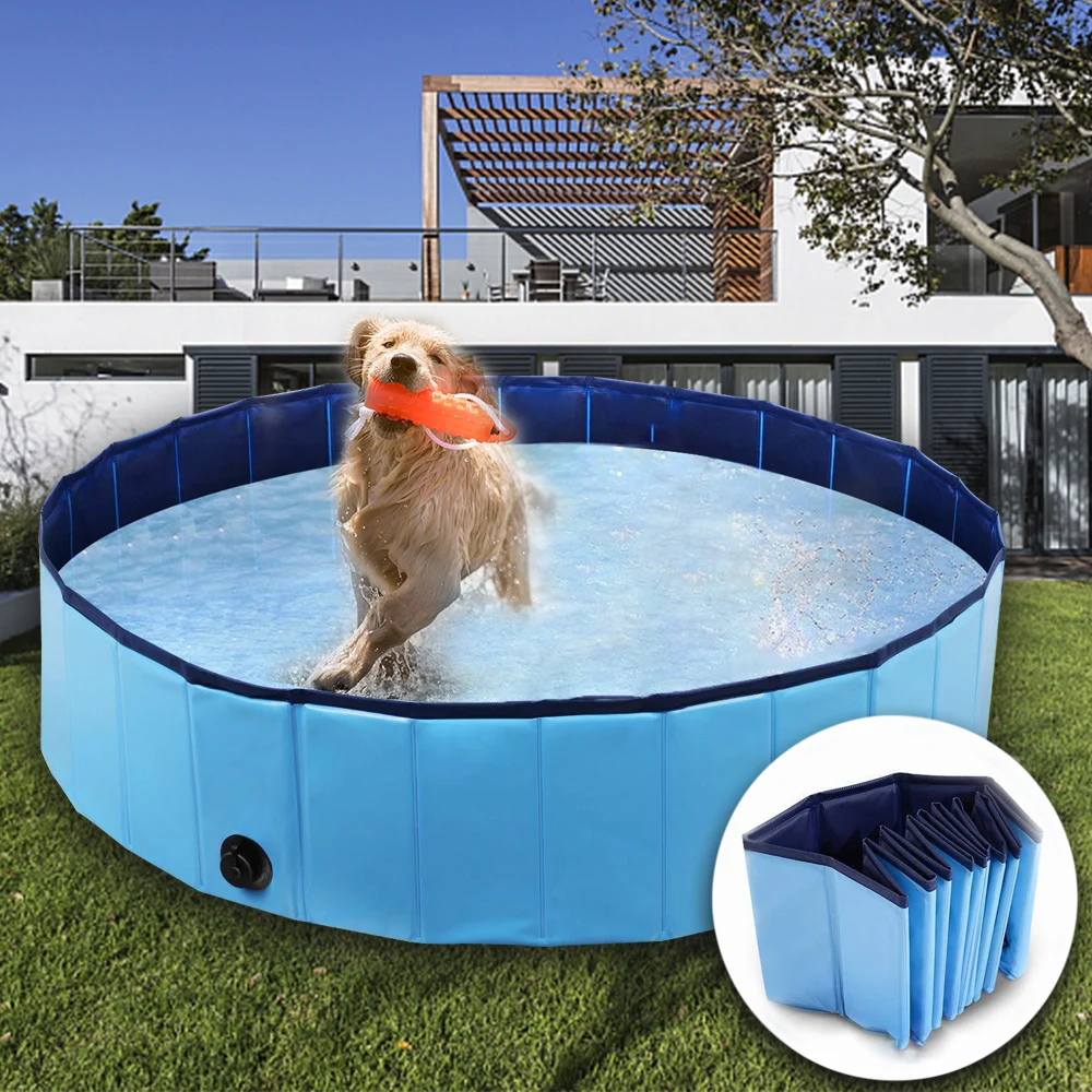 Collapsible Bathing Pool Pet Bath Swimming Tub Bathtub Foldable Dog Swimming Pool Pet Swimming Pool Dog Pool for Dogs Cats Kids