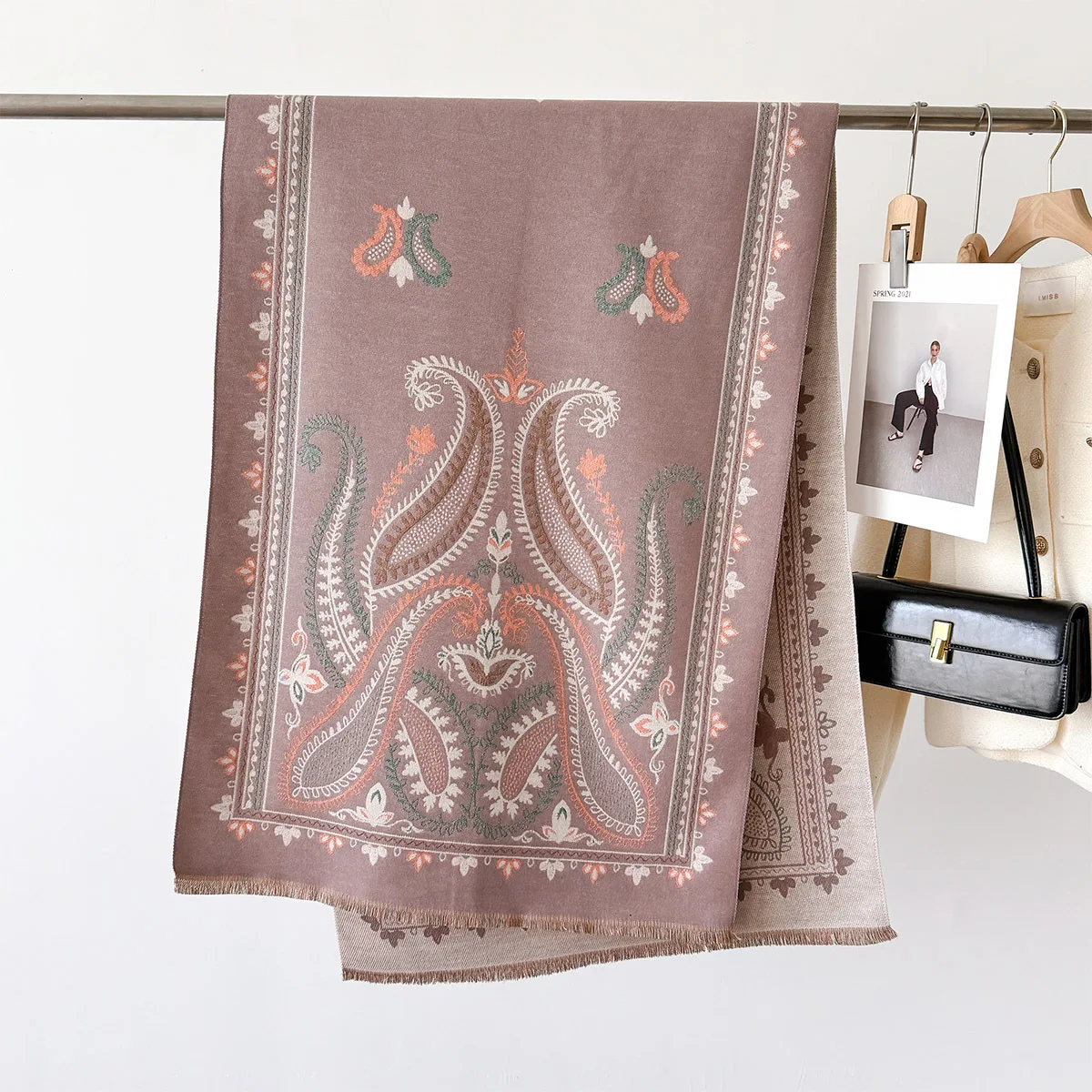 Роскошный бренд шаль из пашмины шарф для женщин дизайнерские зимние теплые