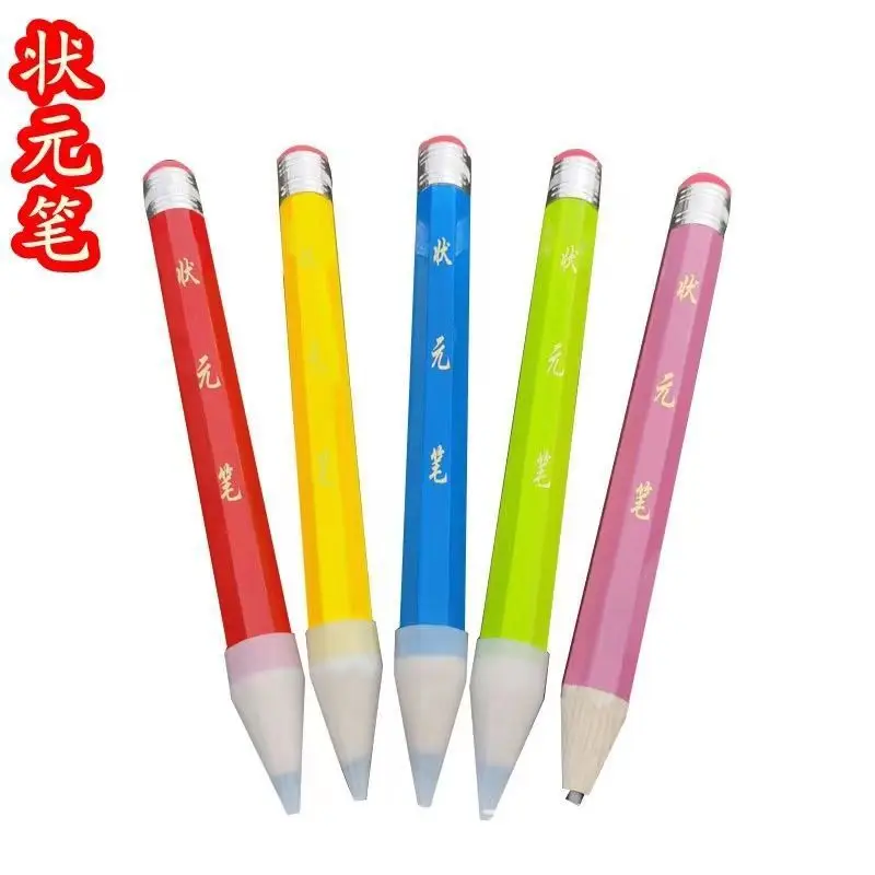 

Большой карандаш в сеточку, Гигантский Большой чемпион, фотография, подарок, цветная восьмиугольная ручка, оптовая продажа