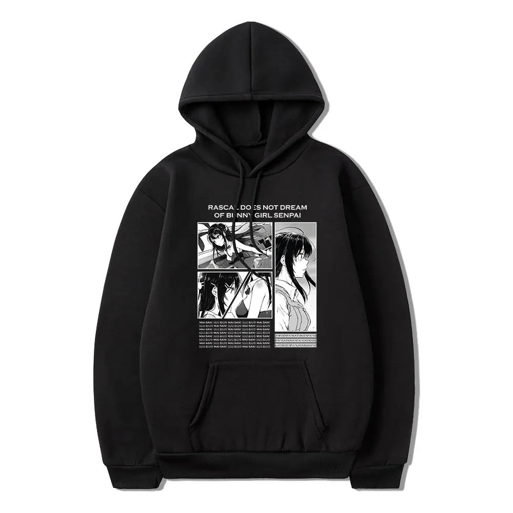 

Comfortable Classic Funny Anime Mai Sakurajima Rascal Does Not Dream of Bunny Girl Senpai Hoodies Long-Sleeves High Quality Wear