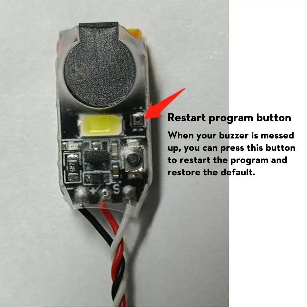 Фото Flywoo Finder V1.0: Сигнализатор с зуммером 100 дБ и LED-подсветкой для FPV-дронов, поддержка Betaflight/Cleanflight, для поиска утерянных деталей радиоуправляемых квадрокоптеров №3