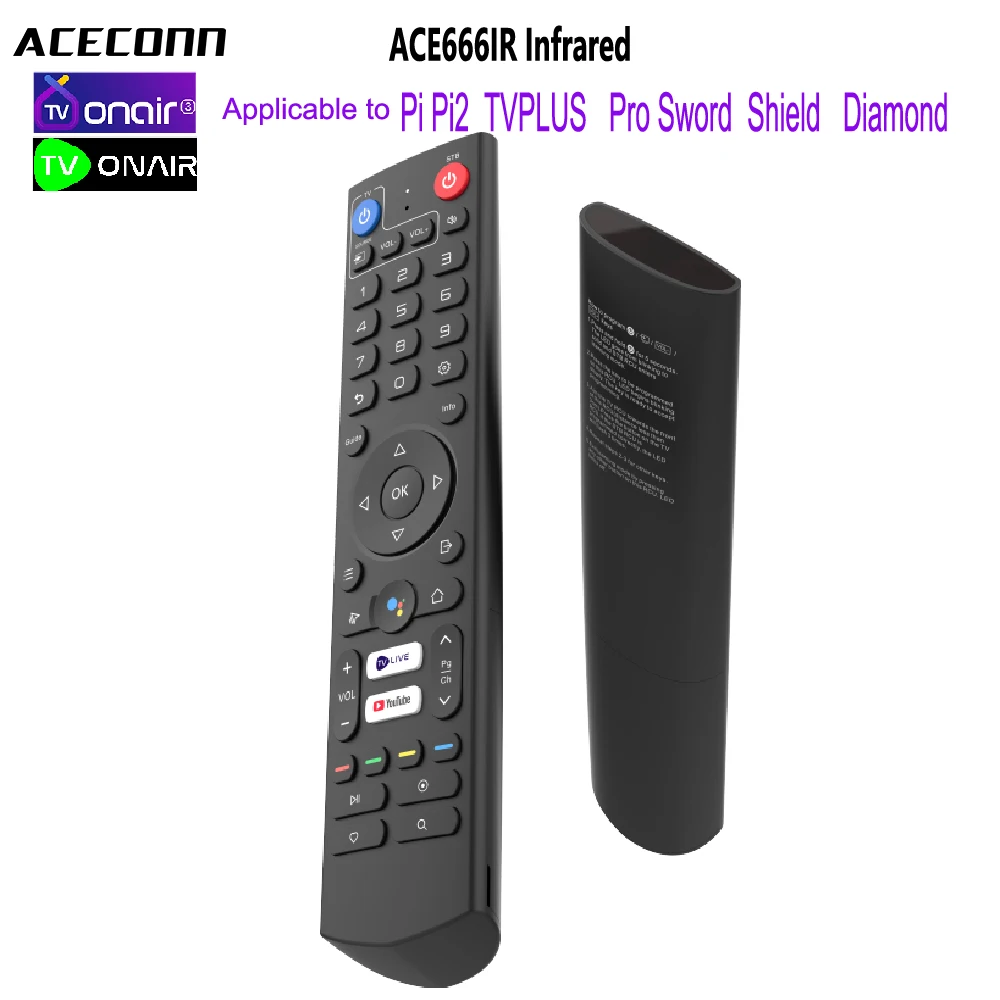 Фото Пульт дистанционного управления для Pi, TVPLUS Pro, Sword, Shield, Diamond ACECONN Sword IPTV Box TV plus pro TV Box Android и Linux Streaming Box №1