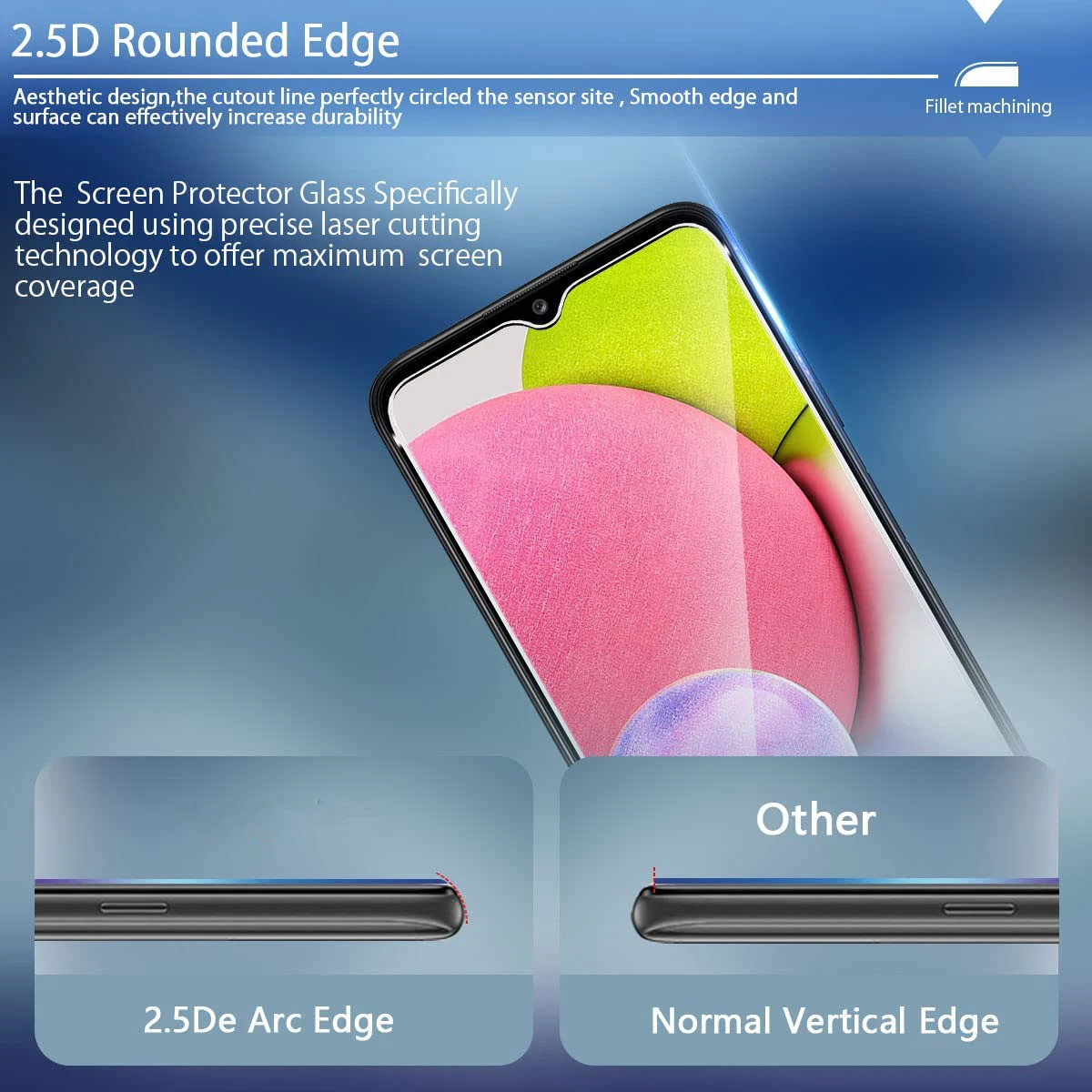 24pcs tempered glass for samsung galaxy a03 a03s core a03core screen protector glass film free global shipping