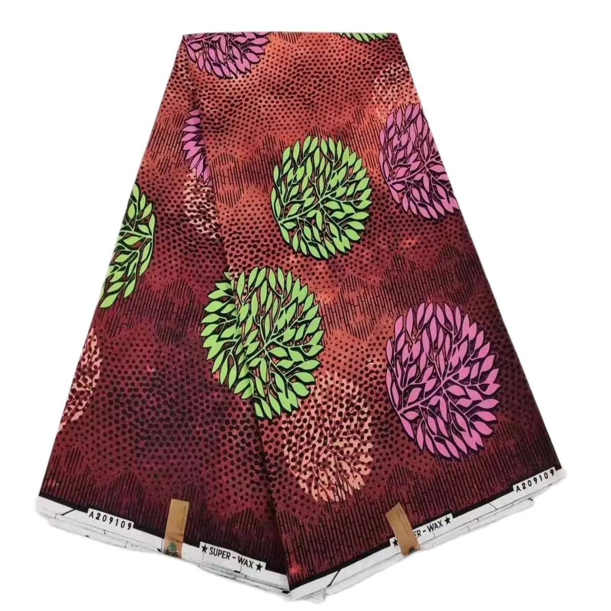 

Veritable Super-W Guaranteed Super Real Wax Print Fabric Dutch Hollandais Pagne Africa Dress 100% Cotton Wax Pagne Tissu VLS1128