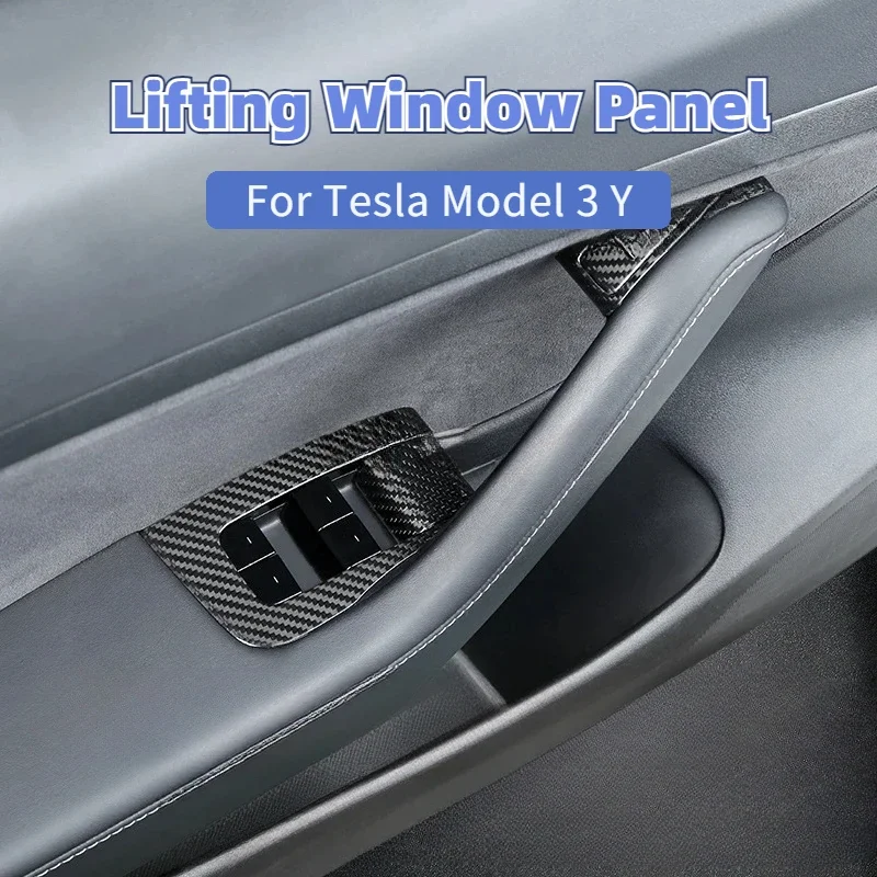 14 шт. для Tesla Model 3 Y подъемная оконная панель из настоящего сухого углеродного