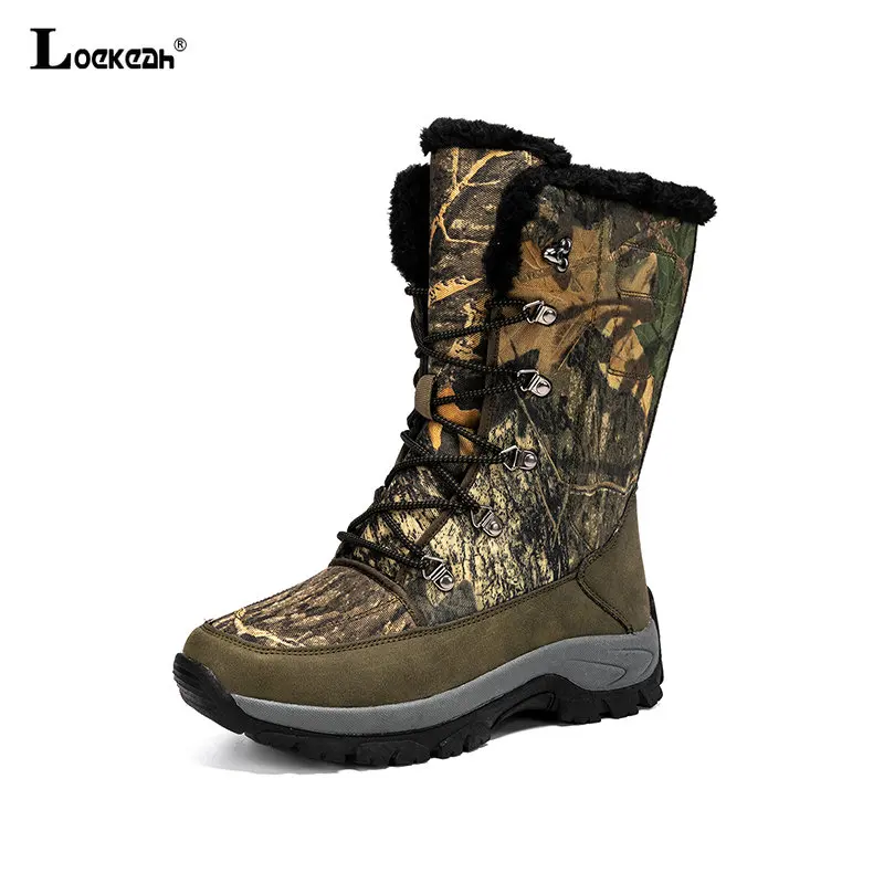 

Mens Windproof Winter Wear-resistant Trekking Tactical Boot Fleece Male Comfortable Sneakers Non Slip Warm Hiking Shoe Outdoor