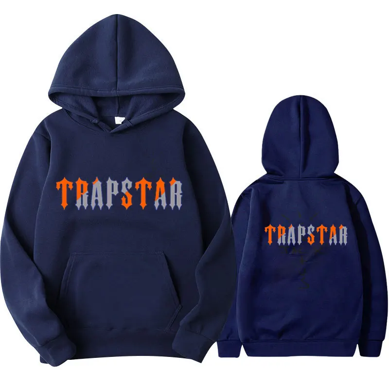2022 New Brand Trapstar Print Men's Sports Warm Color Loose Hoodie Couple Shopping Travel Cotton Sweatshirt