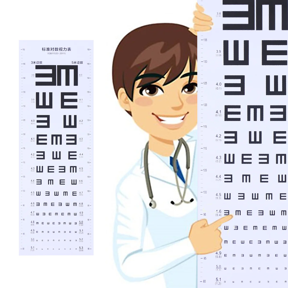 

Chart Eye Test Charts Snellen Vision Visual E Pocket Plastic Low Exam Feet Exams Acuity Posters Eyes