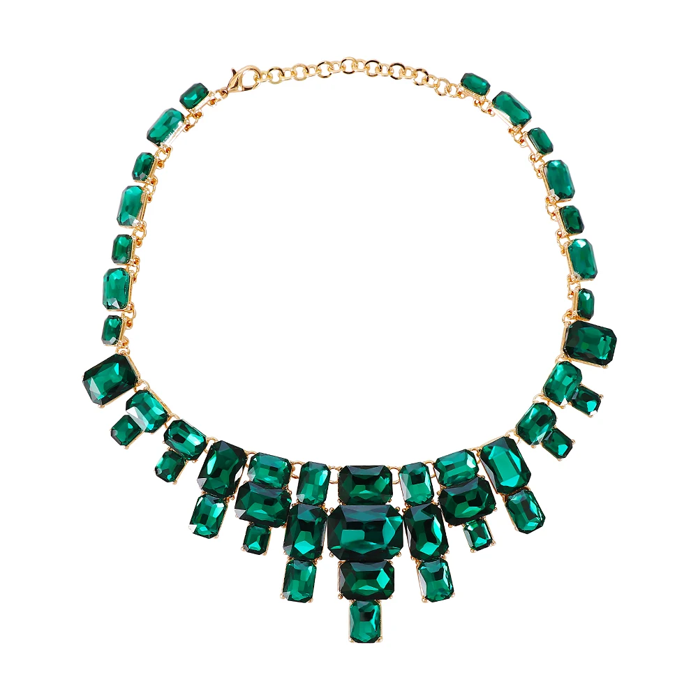 

2022 New Shine Full Rhinestones Choker Necklaces for Women Long Tassel Crystal Necklaces Statement Jewelry Gifts