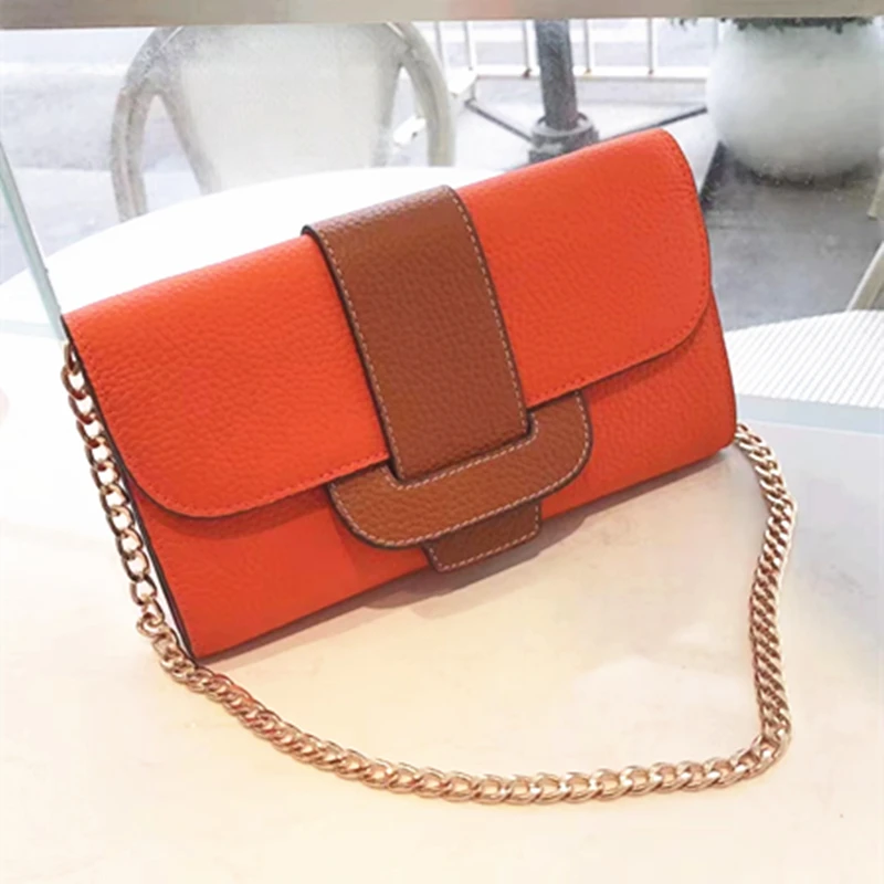 

Женская маленькая сумка-кошелек на плечо, брендовый роскошный Вечерний Клатч через плечо из натуральной кожи со съемными лямками, сумка-мес...