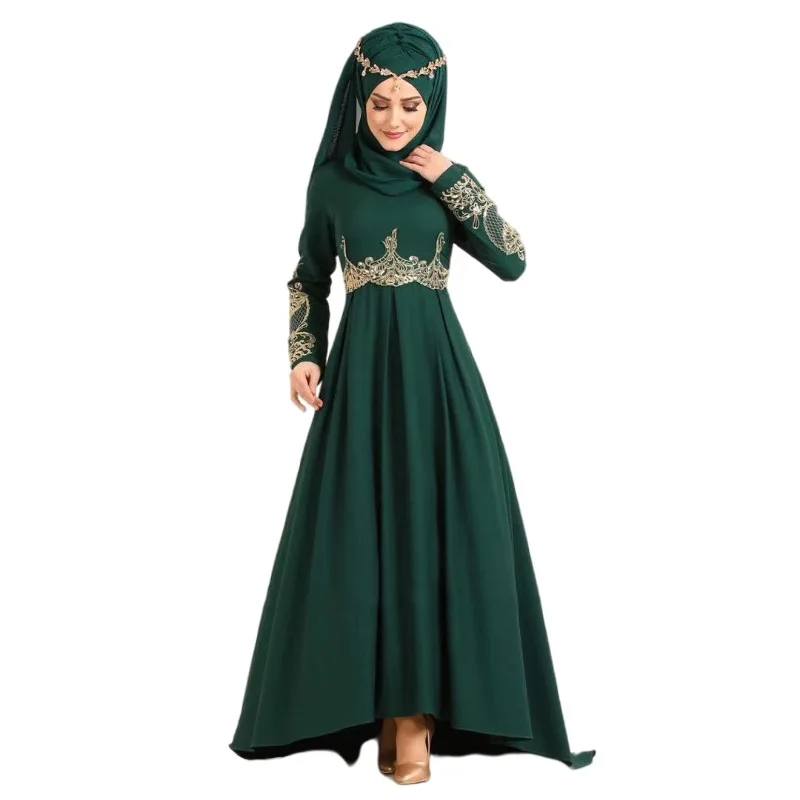 Новое мусульманское платье для женщин, мусульманский модный хиджаб, длинные платья для женщин с поясом, мусульманская одежда, абайя, европе...