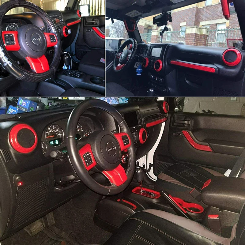 Внутренний комплект для Jeep Wrangler JK JKU 11-18 28 шт. центральная консоль рулевого колеса