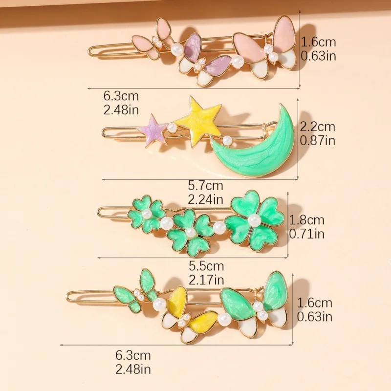 Cute Moon Flower Butterfly Hair Clip For Women Girls Hairpin Barrettes Headwear Hair Jewelry Accessories