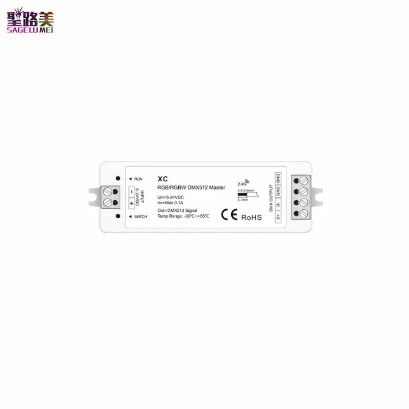 

DC5V-24V 12V 2.4G RF DMX512 RGBW/RGB Controller Master For DMX Signal Digital Light Tube