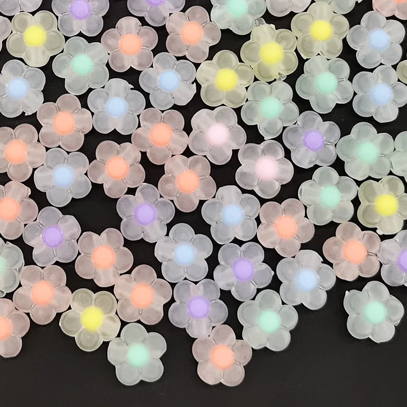 

Матовые акриловые бусины в виде подсолнухов, 25 шт., 13 мм, бусины россыпью, бусины-разделители «сделай сам», ювелирные изделия, цветные прозра...