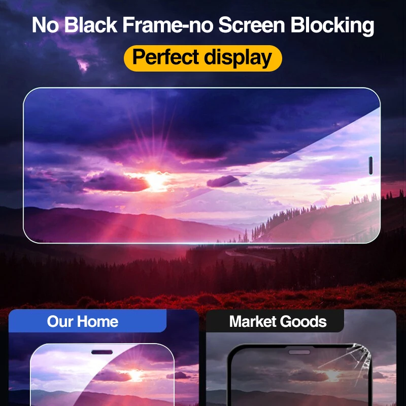 3PCS Screen Protector for iPhone 14 13 12 11 Pro XR X XS Max Film Tempered Glass for iPhone 14 Plus 12 Pro Max Mini 7 8 6 Glass