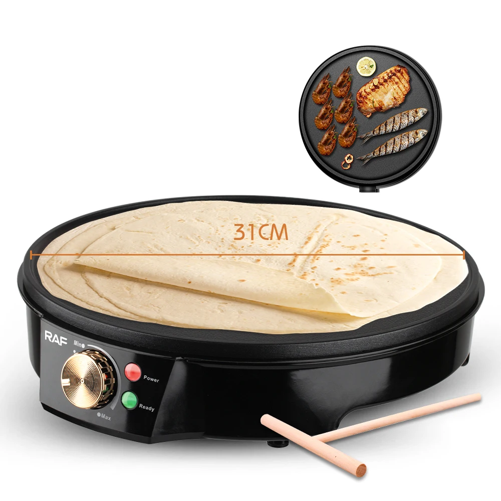Electric Griddle Crepe Maker, Nonstick 12 Inch Hot Plate Coo