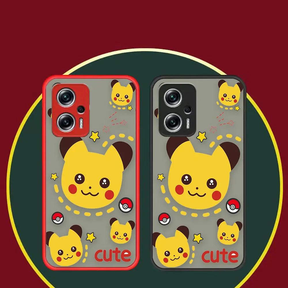

Matte Case Funda Coque For Xiaomi 11 11T 10 10T 10S CC9 9 8 6X 5X A3 PRO LITE 5G ULTRA Clear Case Capa Para P-Pikachu Monster