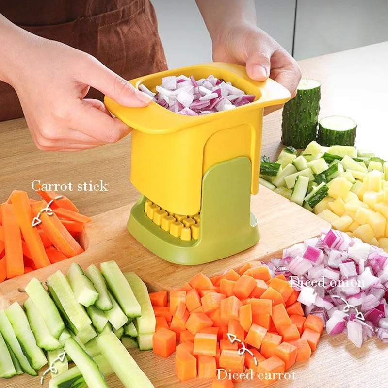 

Onion dicing machine French fries slicer Carrot ham slicer Household cucumber potato slicer small tool