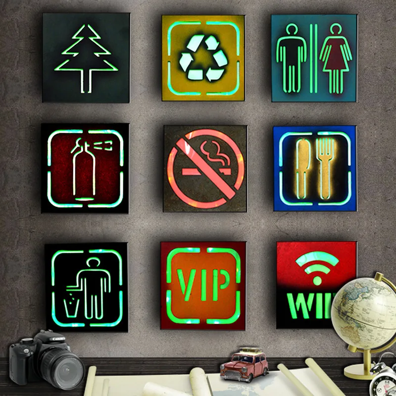 

Smoking is forbidden in the LED sign adornment wall act the role ofing metope listed bar creative shop signs light boxes