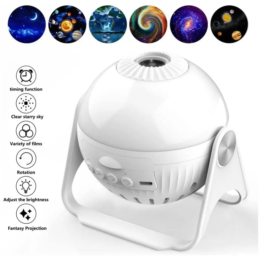 

LED Star Projector Night Light 7 In 1 Planetarium Projectionr Galaxy Starry Sky Projector Lamp USB Rotating Cosmic Night Lights