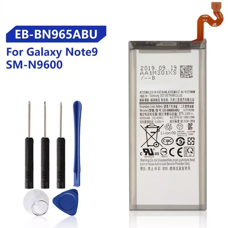 

NEW2023 Replacement Battery For Samsung Galaxy Note9 Note 9 N9600 SM-N9600 Rechargeable Battery EB-BN965ABU 4000mAh