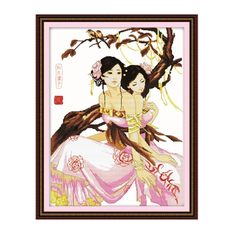 

Peony fairy cross stitch kit people 18ct 14ct 11ct count print canvas stitches embroidery DIY handmade needlework