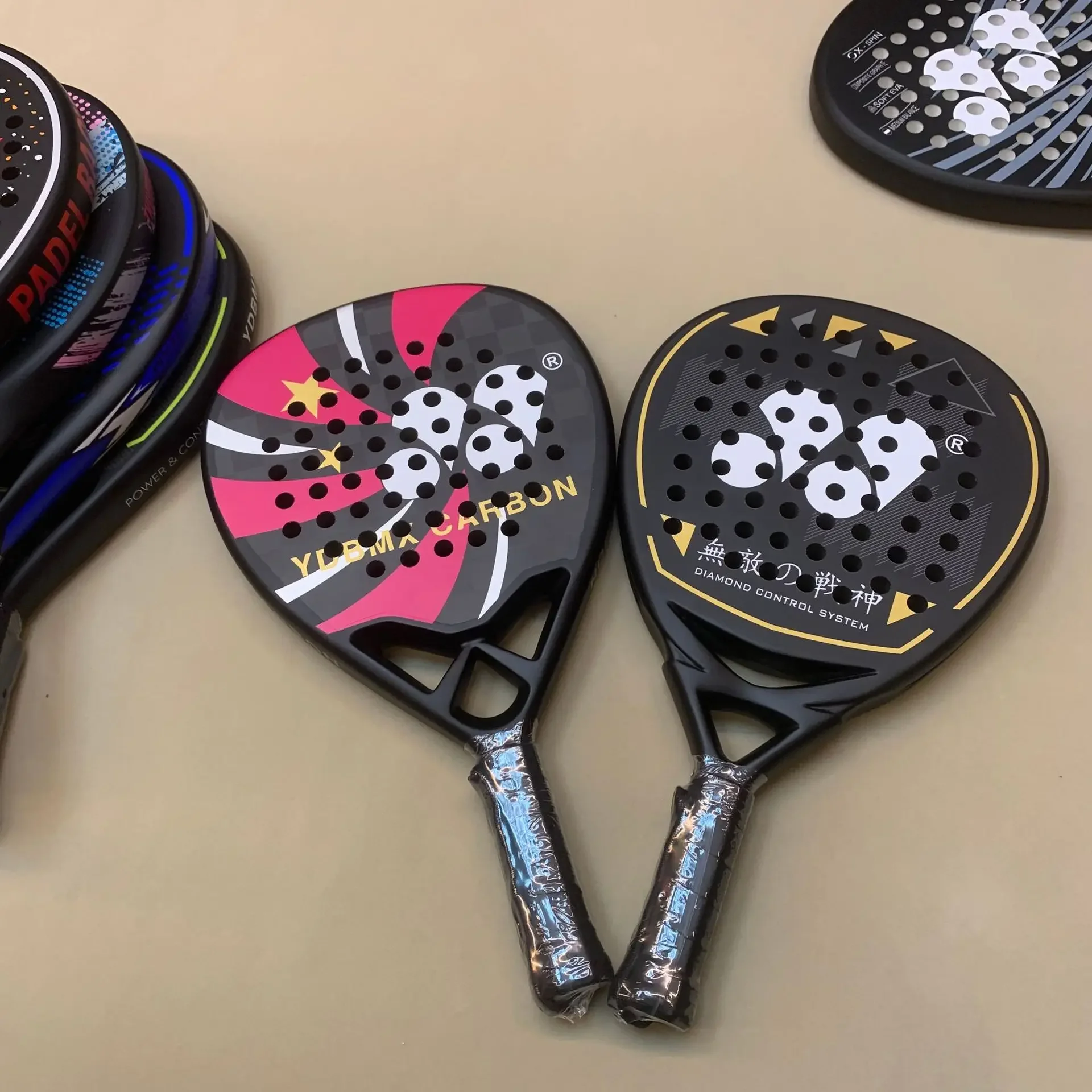 

18K Carbon Beach Rackets Carbon Fiber Tennis Racket Glass Fiber Plate Racket Gift Racket Outdoor Sports
