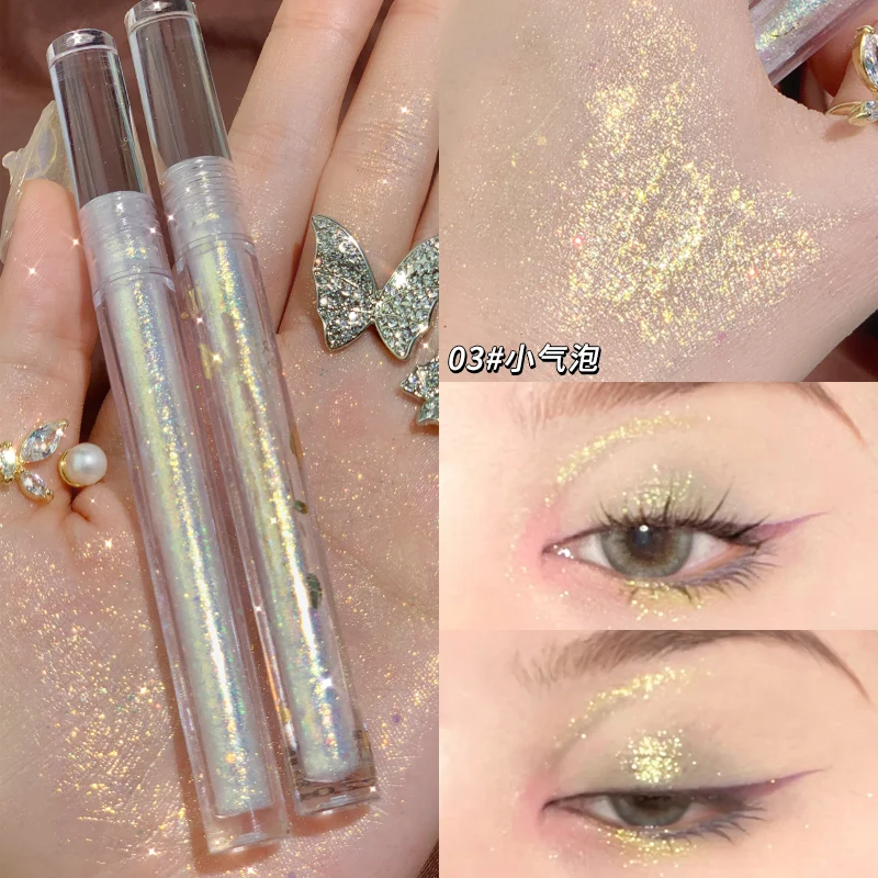 

4 Colors Liquid Eye Shadow Water-based Stage Monochrome Glitter Colorful Color Eyeshadow Easy To Wearing Sexy Makeup Cosmetics