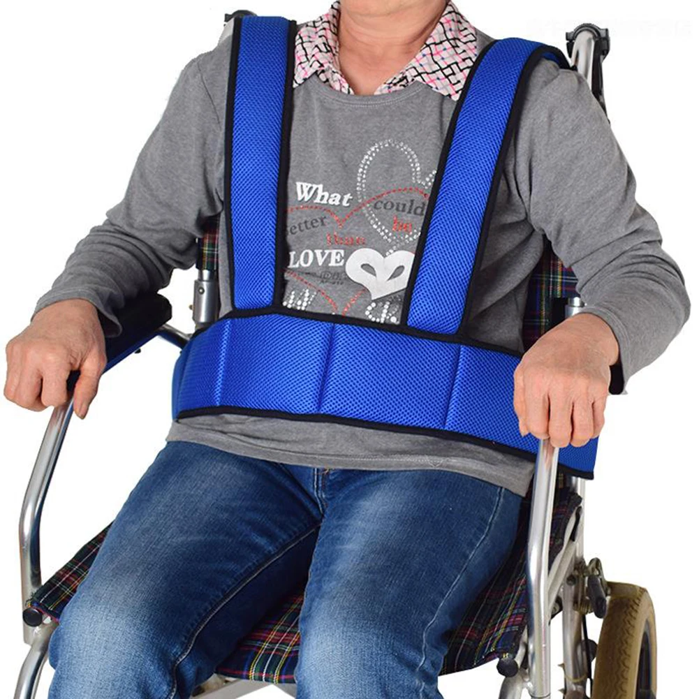 

Adjustable Wheelchair Seat Belt Breathable Shoulder Fixing Straps Nursing Band for Elderly Patients Harness Brace Support Vest