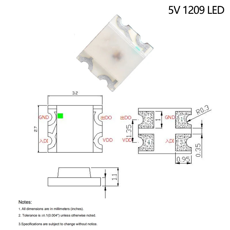 

Адресные RGB светодиоды WS2812B