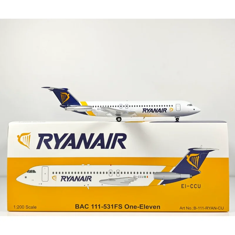 Фото Модель самолета B-Models Ryanair BAC 111 EI-CCU из сплава, масштаб 1:200, коллекционный предмет, украшение, игрушка №3