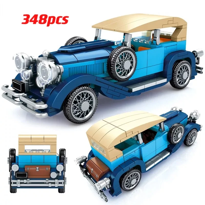 

348pcs City MOC technical Classic Cars Model supercar Building Blocks DIY Mechanic Retro Racing Vehicle Bricks Toys For Children
