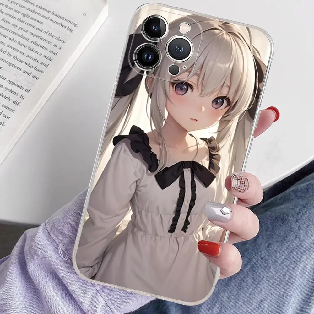 Силиконовый чехол Yosuga No Sora для телефона мягкий iphone 15 14 13 12 11 Pro Mini XS MAX 8 7 6 Plus X XR