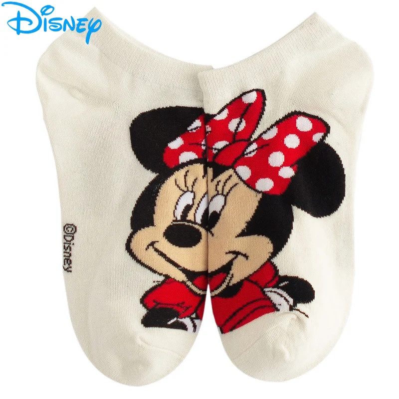 Disney Kawaii Mickey Mouse Short Woman Socks Anime Cute Donald Sweat summer cotton girl women's boat socks ankle low female Sock