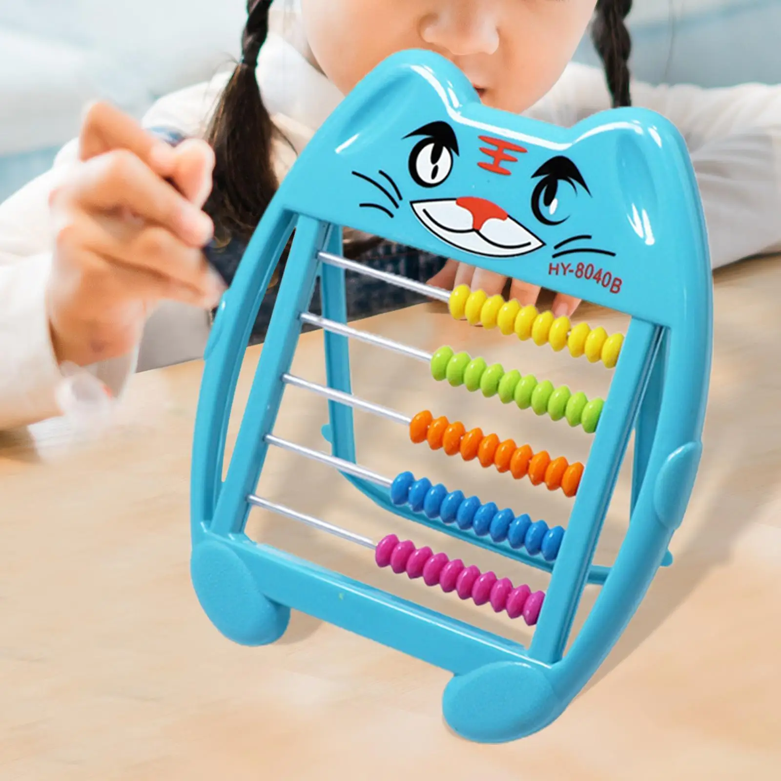 

Монтессори Abacus математические манипуляторы обучающая счетная игрушка 5 рядов рамка Abacus для малышей для детей мальчиков девочек Подарки на день рождения