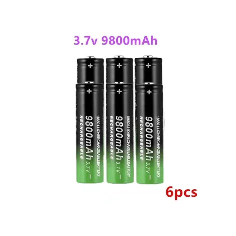 Литий-ионная аккумуляторная батарея 3 7 в 9800 мАч для светодиодного фонарика