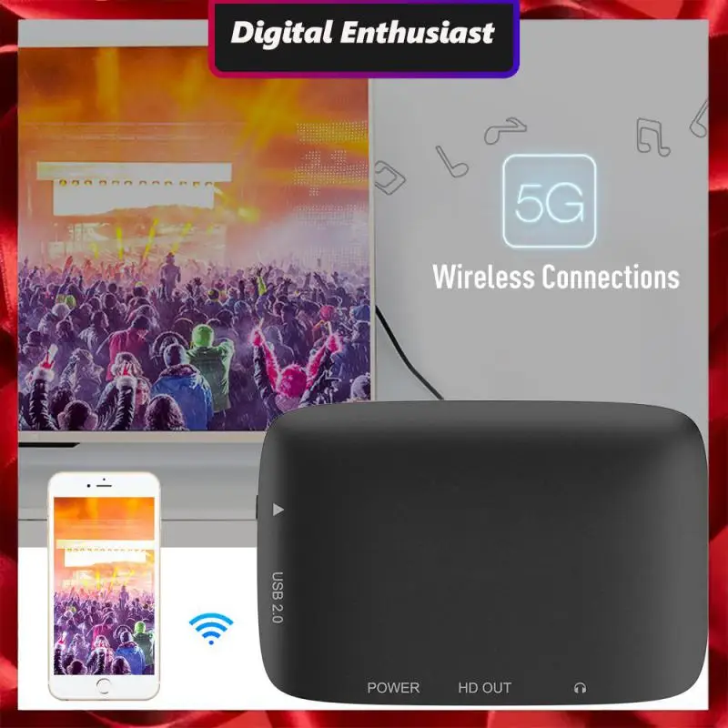 

WiFi 5G Wireless Dual Frequency 2.4Ghz/5Ghz High Speed Screen Projector Video Same Screen Display TV Stick for IOS Android