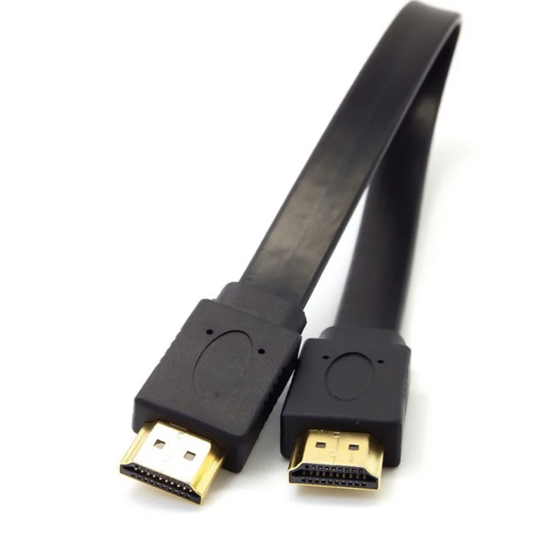 1pc High Quality 30cm Full HD Short HDMI-compatible Cable Support 3D Male to Male Plug Flat Cable Cord for Audio Video HDTV TV