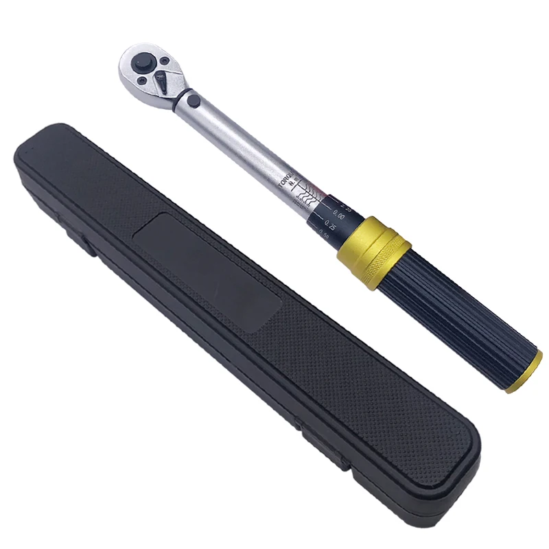 ATsafepro 1/4 Alloy Steel Pneumatic Manual Click Torque Meter Wrench Auto Repair Spanner Torque Wrench for Auto Repair 5-25N.M