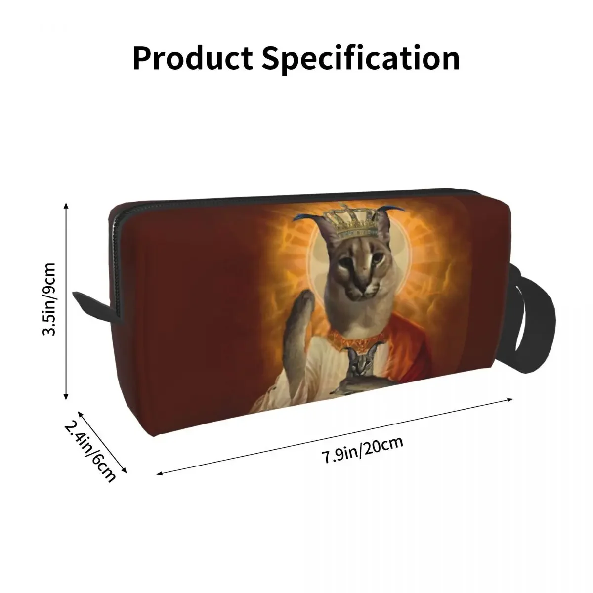 Большая косметичка Иисус Сен мем Floppa женский косметический Органайзер для