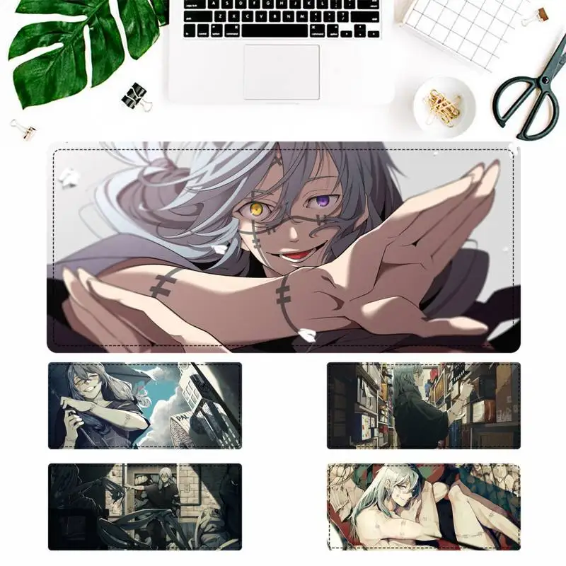 

Anime XXL Laptop PC Computer Large Mouse Pad Locking Edge Rubber Keyboards Washed Desk Mice Mat for Jujutsu Kaisen Mahito Fans