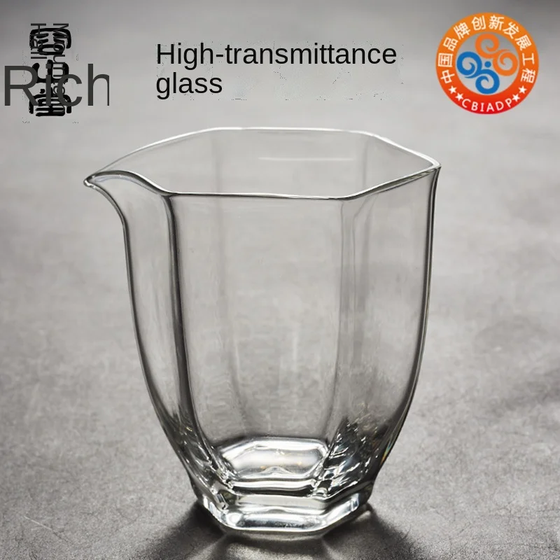 Yingying Glass Tea Cup Heat-Resistant Transparent Pitcher Tea Master Cup Single Cup Kung Fu Tea Set Tea Tasting Cup