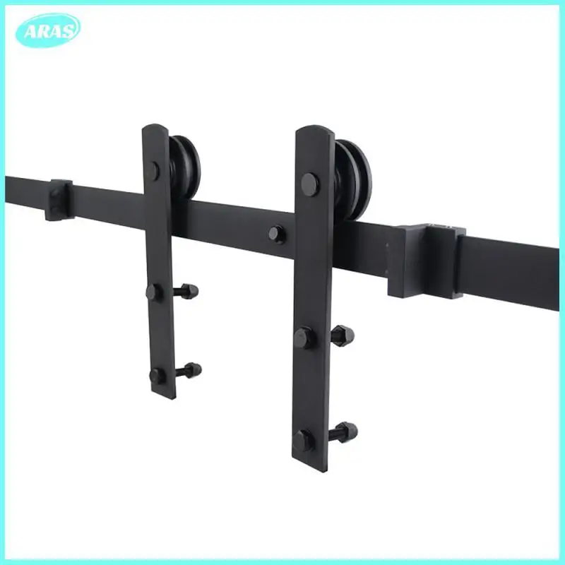 

Multi-size Barn Door Hanging Rail Europe Rustic Black Sliding Hardware Cabinet Wood Door Sliding Track Kit Antique Set HWC