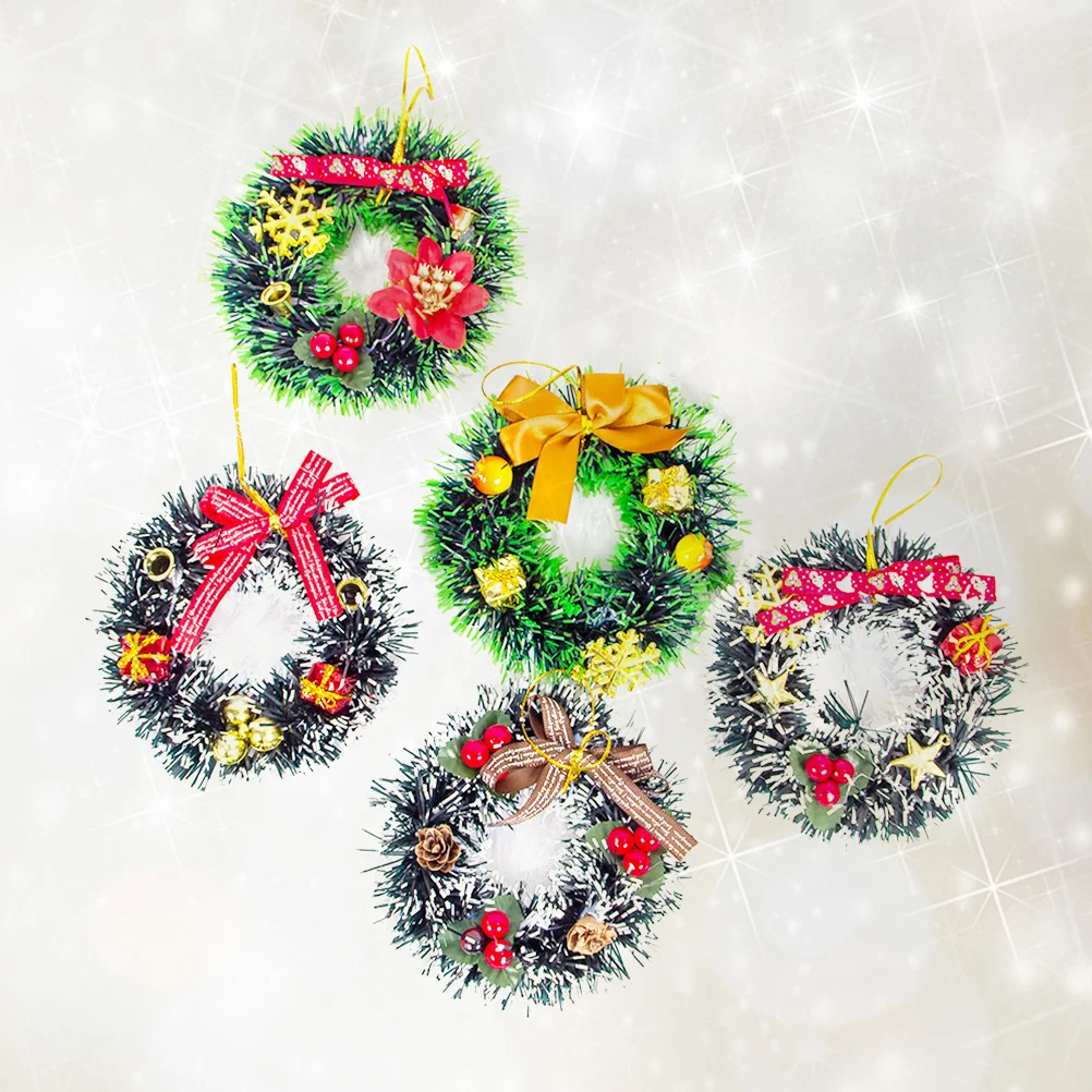 

Christmas Wreath Wreaths Hanging Garland Small Mini Artificialminiature Decor Tree Crafts Decoration Holiday Party